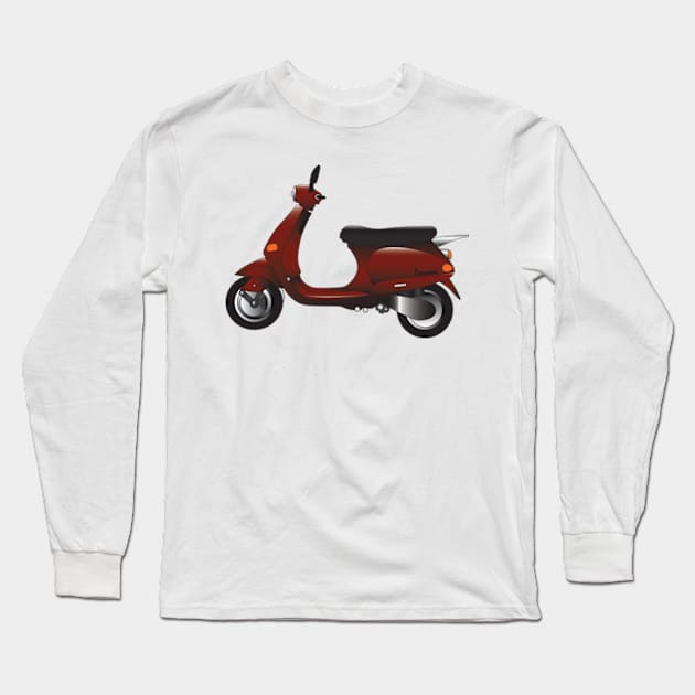 Vespa ET2/ET4 Long Sleeve T-Shirt by kindacoolbutnotreally